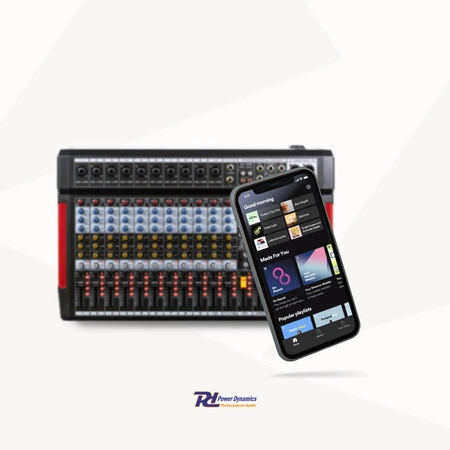 Mikser sceniczny 12-kanałowy PDM-T1204 DSP/MP3 Power Dynamics