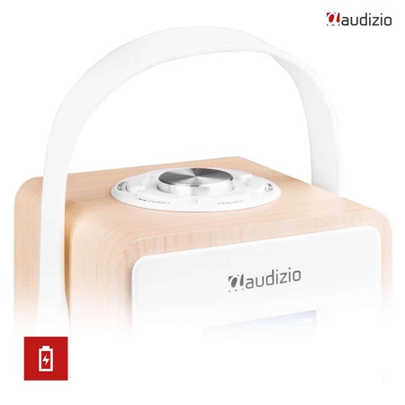 Przenośne radio DAB+ Modena z akumulatorem 2000 mAh BT5.0 jasne drewno
