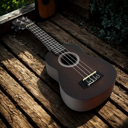 Ukulele sopranowe 21" HRF21 brązowe struny Aquila Golden Guitar