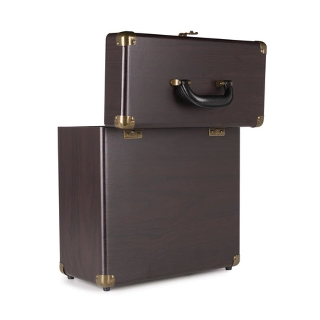 Futerał na płyty winylowe Audizio RC32, ciemne drewno