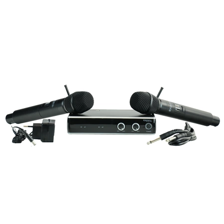 Zestaw mikrofonów bezprzewodowych do ręki UHF+ odbiornik 863.9 & 864.9MHZ