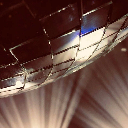 Zestaw: Kula lustrzana 30cm różowa+ napęd sieciowy