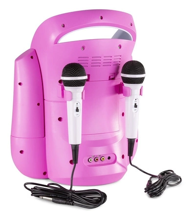 Karaoke system z CD i 2 mikrofonami SBS30P różowy