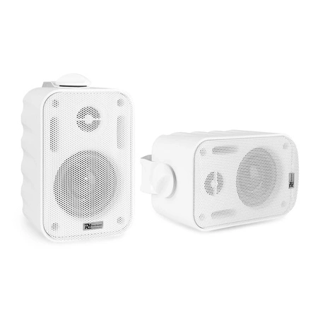 Zestaw białych głośników naściennych 12 x 3" BC30V z wzmacniaczem 4 strefowym