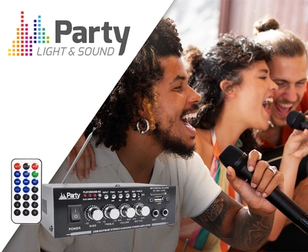Wzmacniacz karaoke 2x 25W Party Light&Sound PLS1250USB-RC