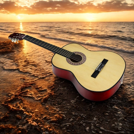 Gitara klasyczna 39" 4/4 naturalna+ akcesoria GK39NAT Golden Guitar