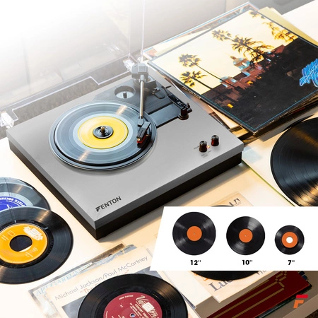 Gramofon RP165G Fenton głośniki BT srebrny