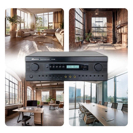 Wzmacniacz audio 2x 200W karaoke DSP HDMI pilot KC8200 Audioport