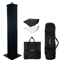 Czarny totem duży 135-250cm PTS24W statyw sceniczny DJ z akcesoriami