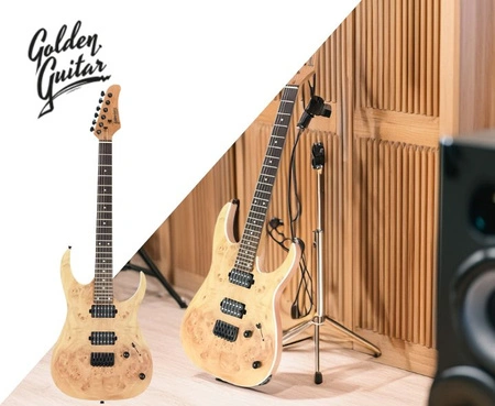 Gitara elektryczna -Golden Guitar naturalna superstrat