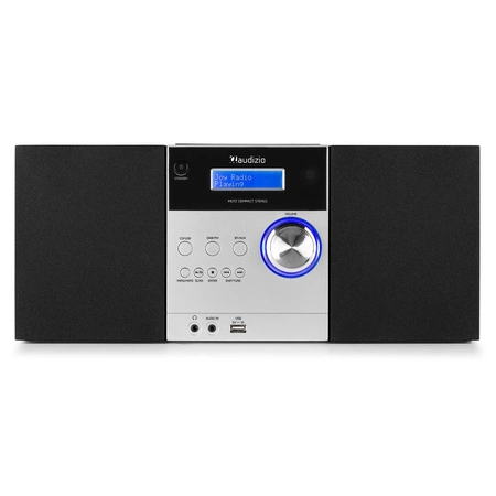 Mikrowieża Metz HiFi DAB FM CD BT Aluminium Audizio