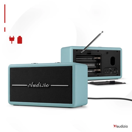 Radio retro DAB FM BT Tune60 Audizio niebieskie