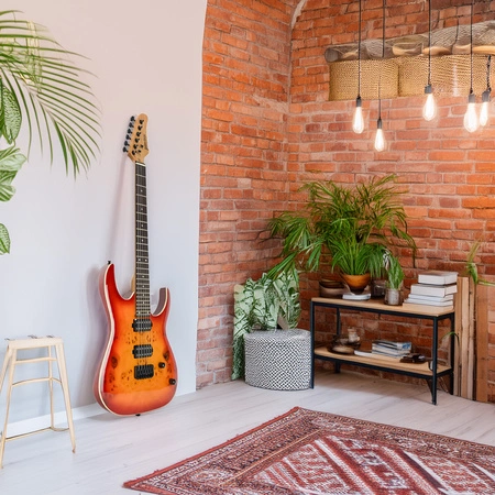 Gitara elektryczna superstrat - kompletny zestaw -Golden Guitar PSG-3 wiśnia