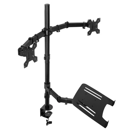 Podwójne ramię do monitora 13"-32" z podstawką na laptop CMA20L Audizio