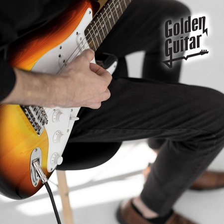 Gitara elektryczna - kompletny zestaw -Golden Guitar STEG-20 Sunburst Stratocaster