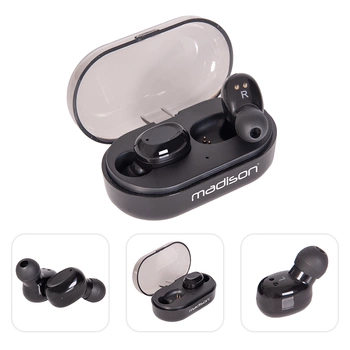 Słuchawki dokanałowe bluetooth  ETWS150-BK Madison