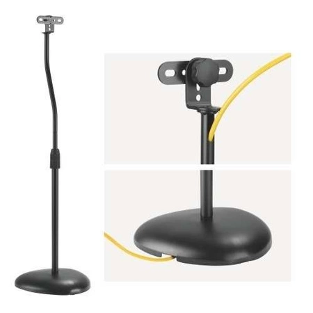 Statyw głośnikowy Audizio HTS12 - regulowana wysokość - zestaw 2 sztuk - czarny