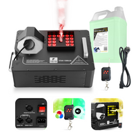 Zestaw: Wytwornica dymu pionowego LED 1500W Titan1500LED pilot DMX/ Firefog + płyn 5L