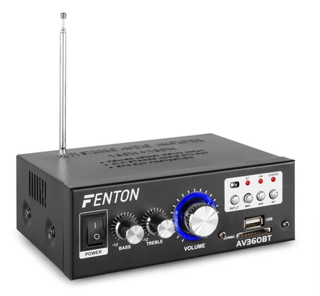 Wzmacniacz 2x 40W BT FM SD USB MP3 Fenton AV360BT