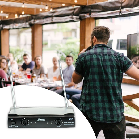 Bezprzewodowy zestaw 2x mikrofon PARTY-200UHF-MKII