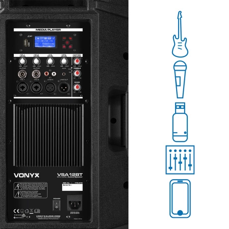 Kolumna aktywna VSA12BT, 800 W BT / MP3