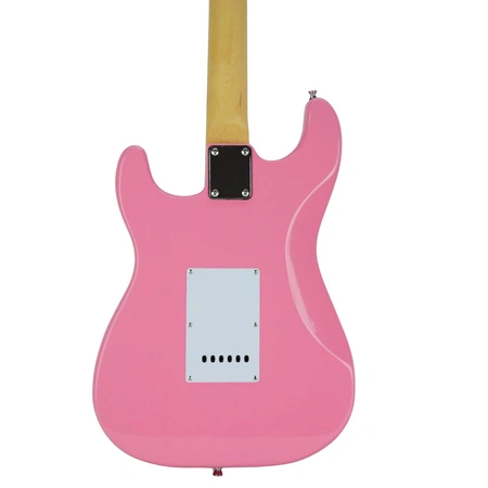 Gitara elektryczna - kompletny zestaw -Golden Guitar STEG-20 Różowa Stratocaster