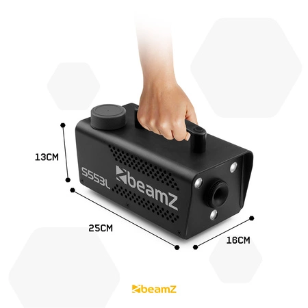 Zestaw: Wytwornica dymu z efektem LED RGB Beamz+ płyn do dymu 5l