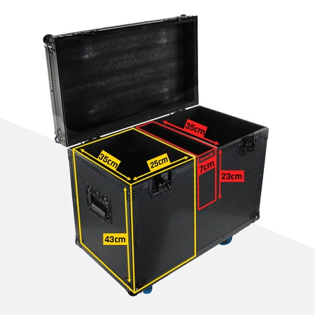 Case transportowy na dwie głowy ruchome i inny sprzęt oświetleniowy