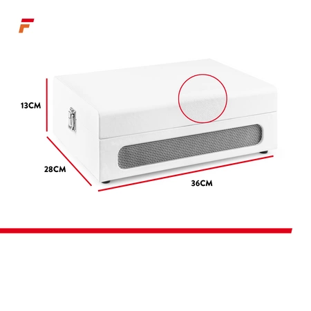 Gramofon w walizce RP118F Fenton wejście/wyjście BT beżowy