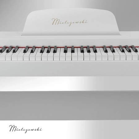 Pianino cyfrowe 88 dynamicznych klawiszy ze statywem ARIA II białe Mielczewski