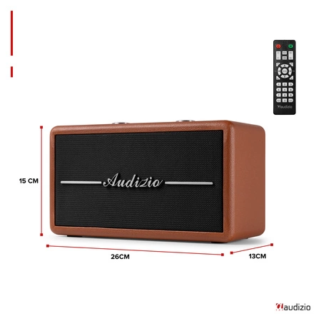 Radio retro DAB FM BT Tune60 Audizio brązowe