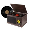 Gramofon RP173 Fenton Vintage USB BT FM brązowy+ winyl gratis