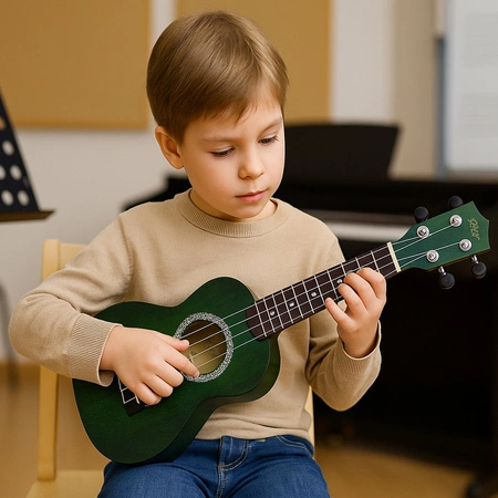 Ukulele sopranowe 21" HRF21 zielone struny Aquila Golden Guitar