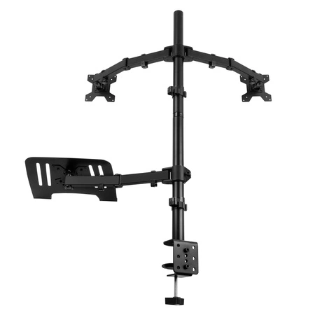 Podwójne ramię do monitora 13"-32" z podstawką na laptop CMA20L Audizio