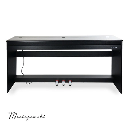 Pianino cyfrowe ze statywem 88 dynamicznych klawiszy ETIUDA czarne Mielczewski