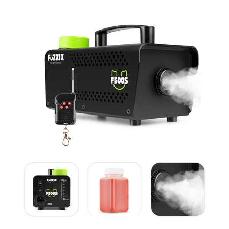 Zestaw: Wytwornica dymu 500W pilot+ płyn gratis+ reflektor LED RGBAWP StrobeMoon 2 w 1