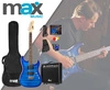Zestaw: Gitara elektryczna GigKit niebieska+ wzmacniacz pokrowiec dodatki