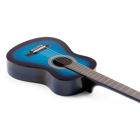 Gitara klasyczna 1/4 dla dziecka niebieska SoloArt Max+ akcesoria
