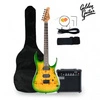 Gitara elektryczna superstrat - kompletny zestaw -Golden Guitar PSG-3 Zielony
