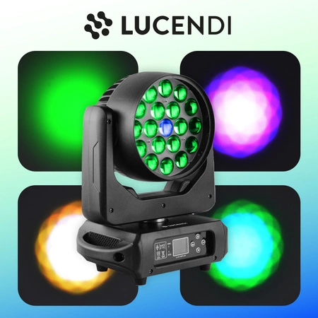 Głowa ruchoma WASHY285 19x15W LED Zoom Wash Lucendi