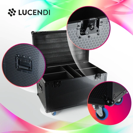 Zestaw: 4x Głowa ruchoma BEE280 7x40W LED Bee Eyes Lucendi+ dedykowane case