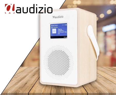 Przenośne radio DAB+ Modena z akumulatorem 2000 mAh BT5.0 jasne drewno