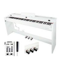 Pianino cyfrowe ze statywem 88 dynamicznych klawiszy ETIUDA białe Mielczewski