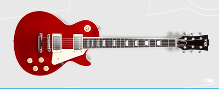 Zestaw: Gitara elektryczna GigKit w stylu LP ciemnoczerwona+ wzmacniacz+ akcesoria