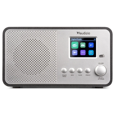 Radio cyfrowe DAB+ FM Avio srebrne Audizio