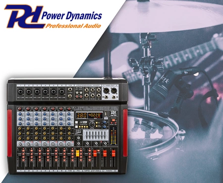Mikser sceniczny 8-kanałowy PDM-T804 DSP/MP3 Power Dynamics