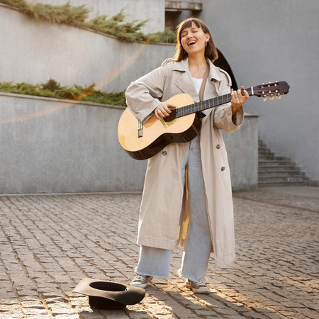 Zestaw: Gitara klasyczna naturalna 4/4 39" Golden Guitar+ pokrowiec tuner struny kostki