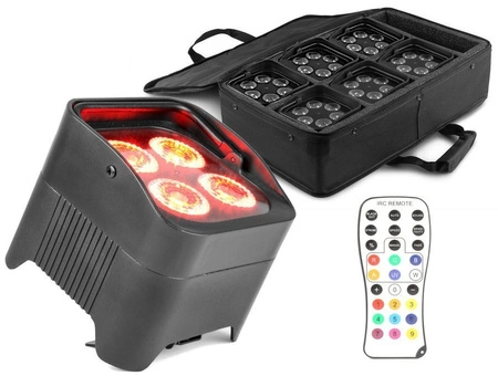 Zestaw 6 oświetlaczy bateryjnych BBP94 LED 4x10W + dedykowany soft case