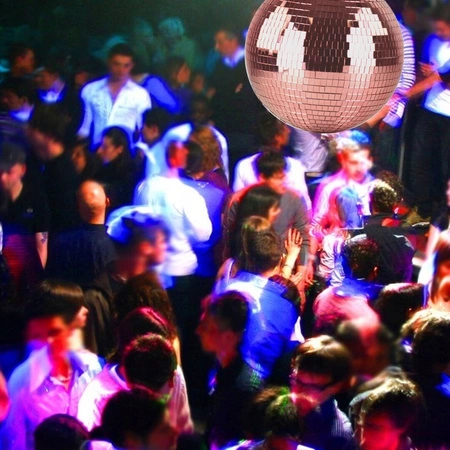 Zestaw: Kula lustrzana 30cm różowa+ statyw z napędem sieciowym + Pinspot LED