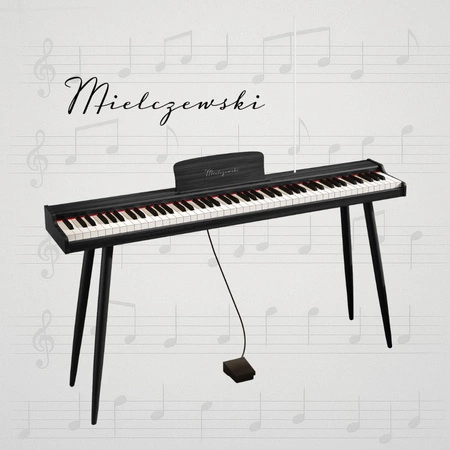 Pianino cyfrowe 88 klawiszy z nogami CANZONETTA białe Mielczewski